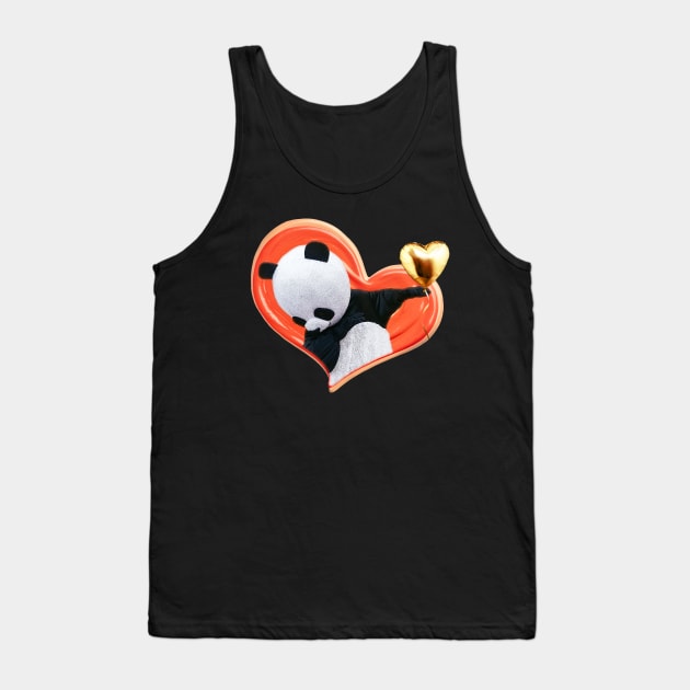 Dabbing Panda With A Heart Sweatshirt Tank Top by NurseSoCare